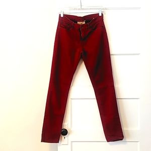 Raleigh Denim Red Thin Cut Jeans